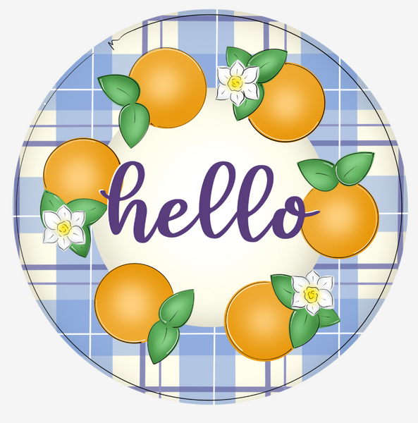 WHD Orange Hello Wreath