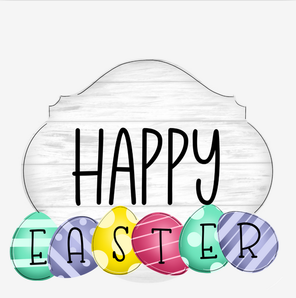 WHD Happy Easter Egg Plaque