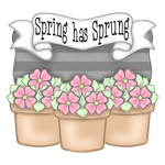 WHD Spring Has Sprung Flower Pot Banner