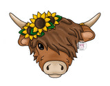 PCD Sunflower Highland Cow
