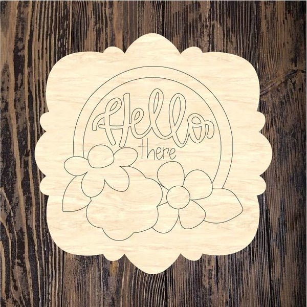 ASH Hello There Floral Plaque