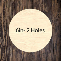 Circle-Round 6in 2 Holes - Set of 25