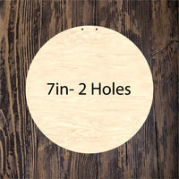 Circle-Round 7in 2 Holes - Set of 25