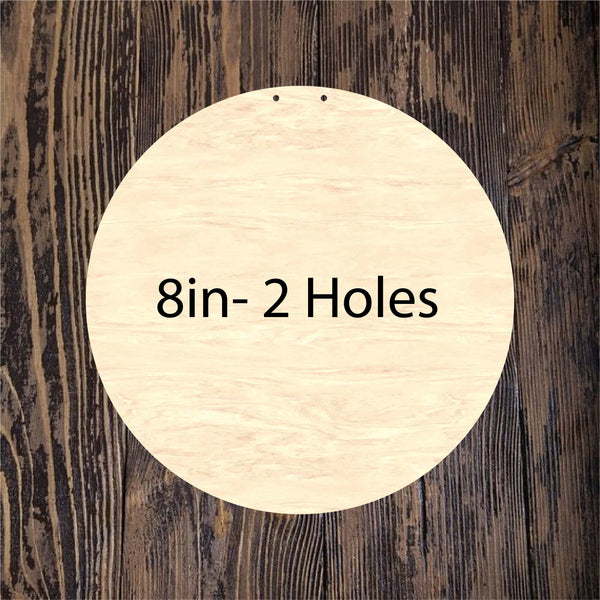 Circle-Round 8in 2 Holes - Set of 25
