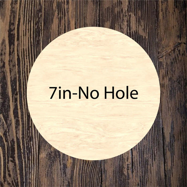 Circle-Round 7in No Holes - Set of 25