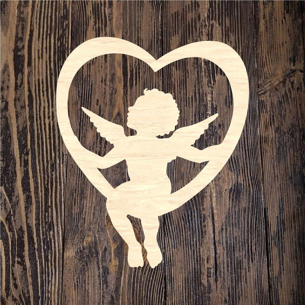 Cupid Sitting in Heart