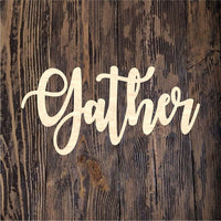 "Gather" in Script Font