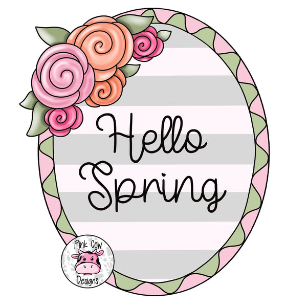 PCD Hello Spring Floral Oval