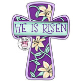 PCD He is Risen Cross