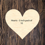 Hearts 5 inch - pack of 10