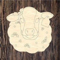 PCD Cow With Wreath