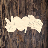 PCD Peace Love American Flag