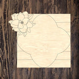PCD Wooden Floral Plaque