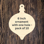 Ornament 4 w/1 hole - 10 pack