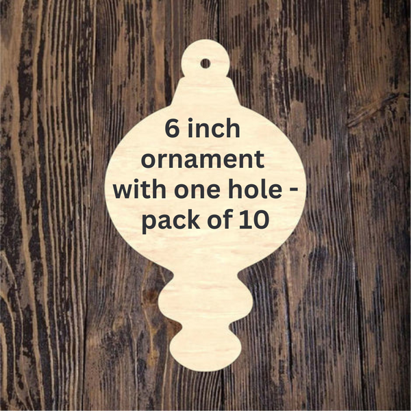 Ornament 3 w/1 hole - 10 pack