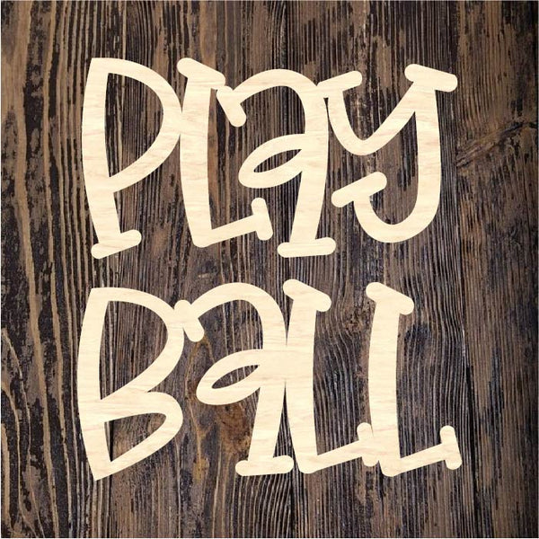 POP Play Ball Hand Lettered