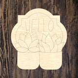 RLT Hello Succulent Plaque