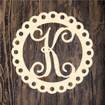 Scallop Wreath Single Letter Monogram 1