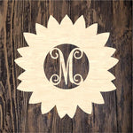 Single Letter Sunflower Monogram
