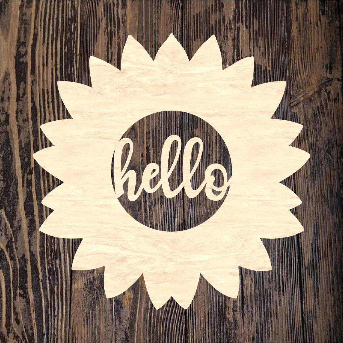 Sunflower Hello 1 – Home Creations Milling & Signage