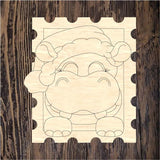 WHD Christmas Hippo Stamp