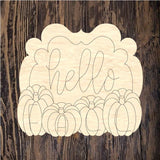 WHD Hello Fall Pumpkin Plaque