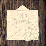 WHD Hello Friends Floral Envelope