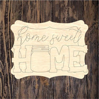 WHD Home Sweet Home Mason Jar Frame