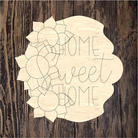 WHD Home Sweet Home Sunflower Frame