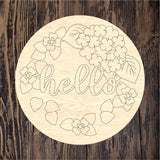 WHD Hydrangeas Wreath Round