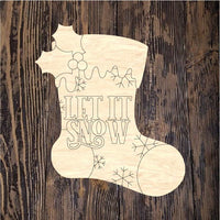 WHD Let It Snow Holly Stocking
