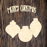 WHD Retro Merry Christmas Ornaments Banner