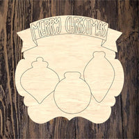 WHD Retro Merry Christmas Ornaments Banner