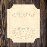WHD Welcome Floral Plaque