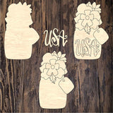 WWQ USA Flower Mason Jar