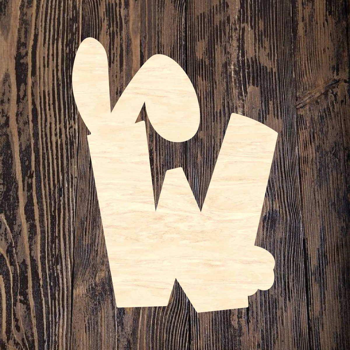 WWW Bunny Ears Letter W – Home Creations Milling & Signage